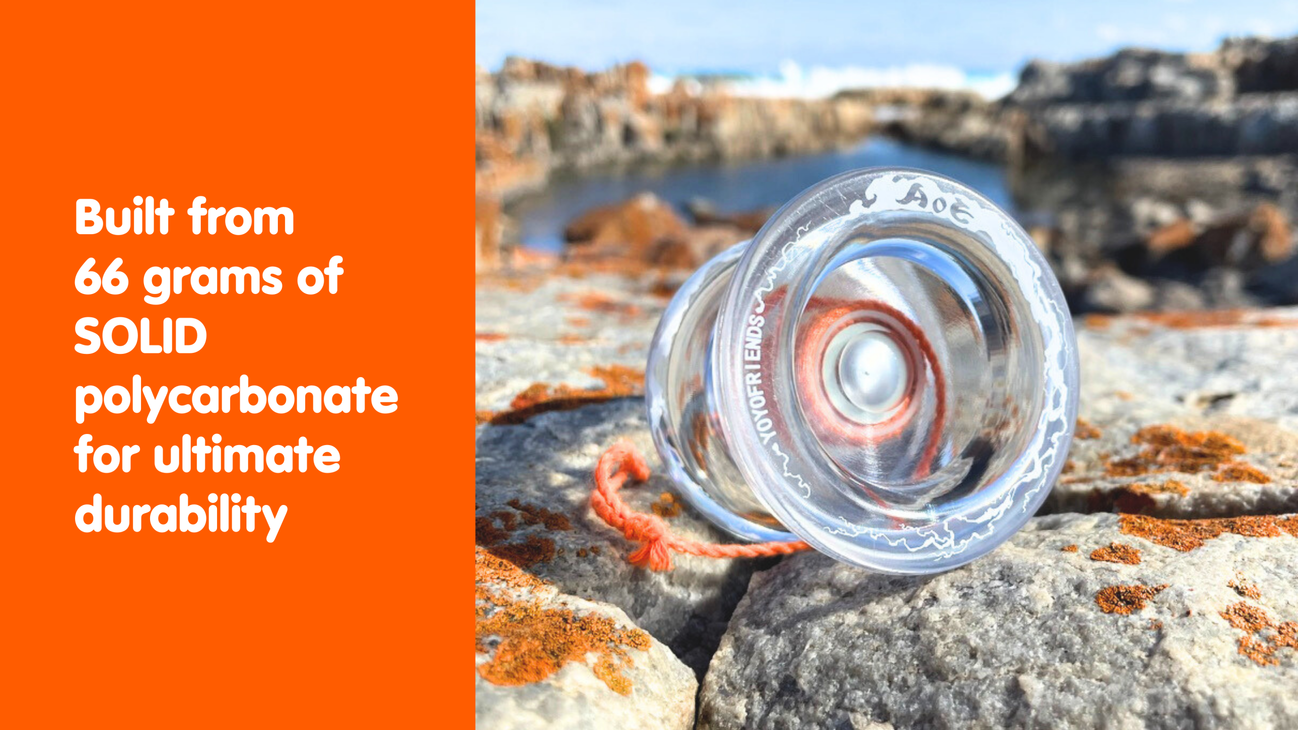Built from 66 grams of SOLID polycarbonate for ultimate durability
