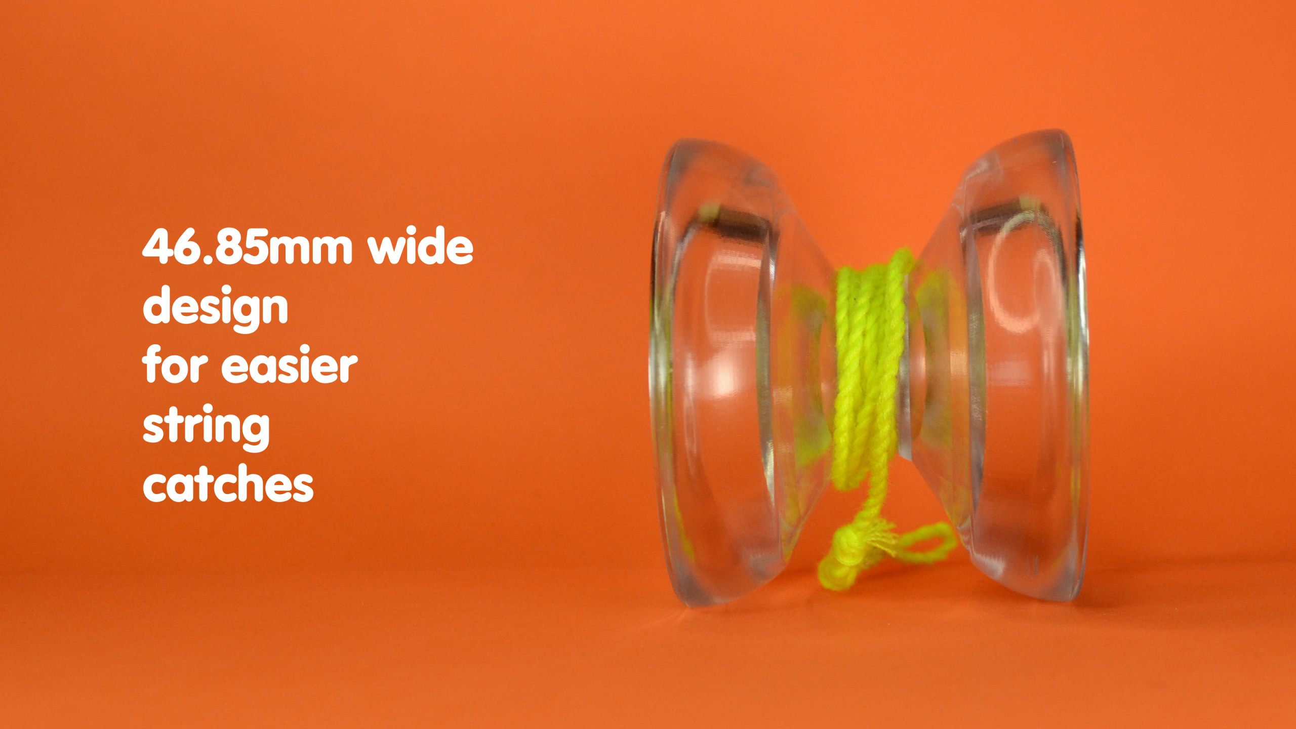 46.85mm wide design for easier string catches